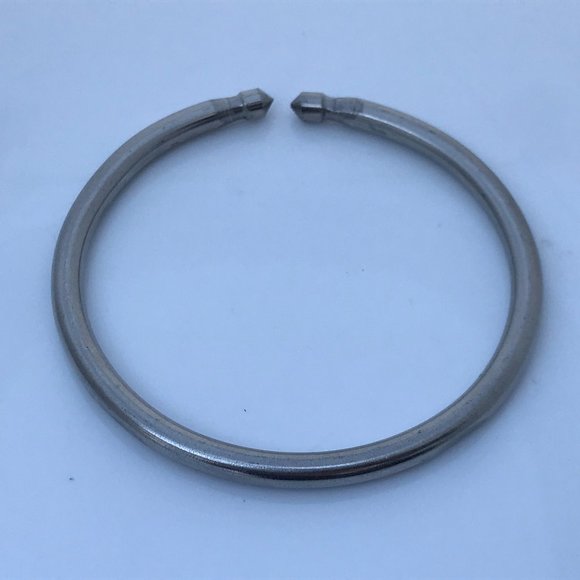 Bracelet Silver Tone Metal Wrist Band Fashion Jewe - Picture 7 of 7